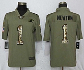 Nike Panthers 1 Cam Newton Olive Camo Salute To Service Limited Jersey,baseball caps,new era cap wholesale,wholesale hats